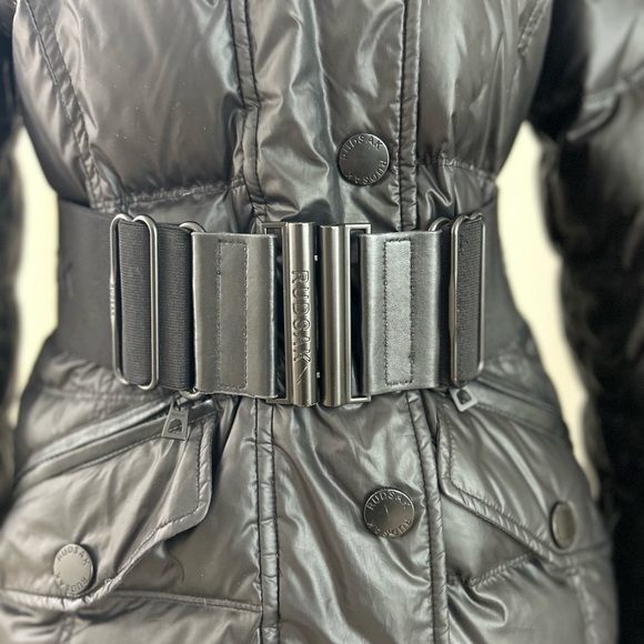 RUDSAK woman’s Black Puffer Coat with Fur Hood - Picture 5 of 13